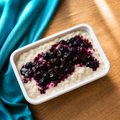 Vanilla Rice Pudding with Wild Blueberry Jam
