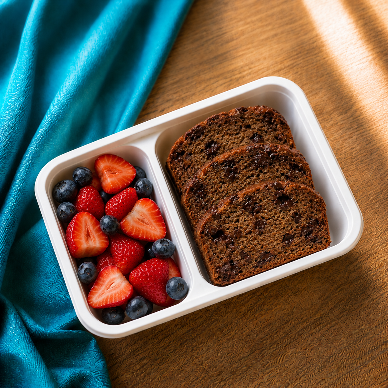 Homemade Banana Bread with Fresh Fruits