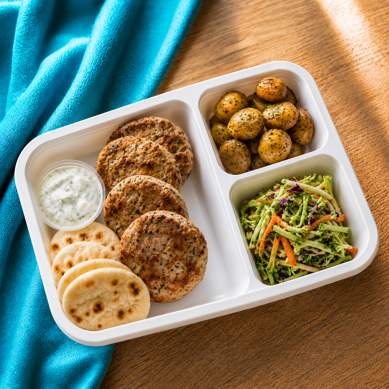 Mediterranean Turkey Naan Sliders