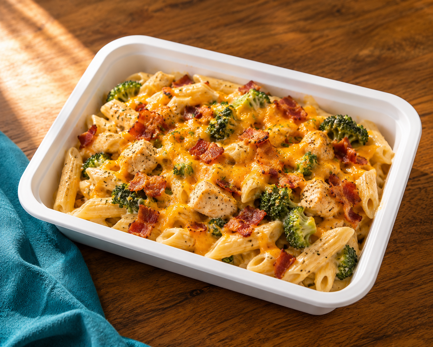 Chicken Bacon and Cheddar Pasta