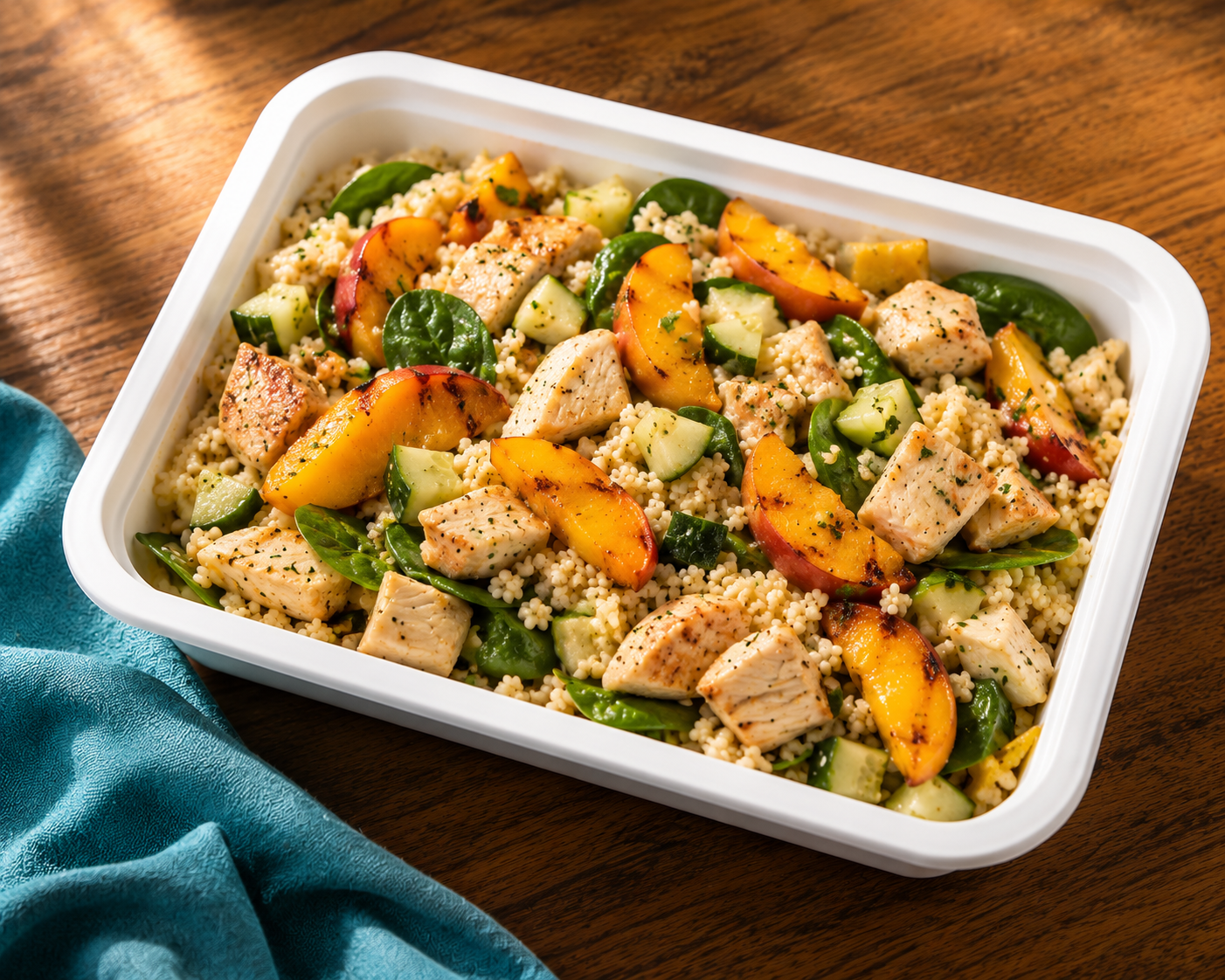 Peach and Chicken Couscous Salad