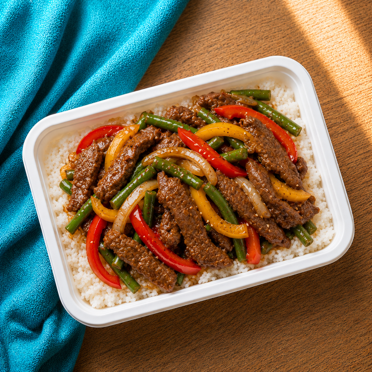 Beef Stir-Fry with Rice