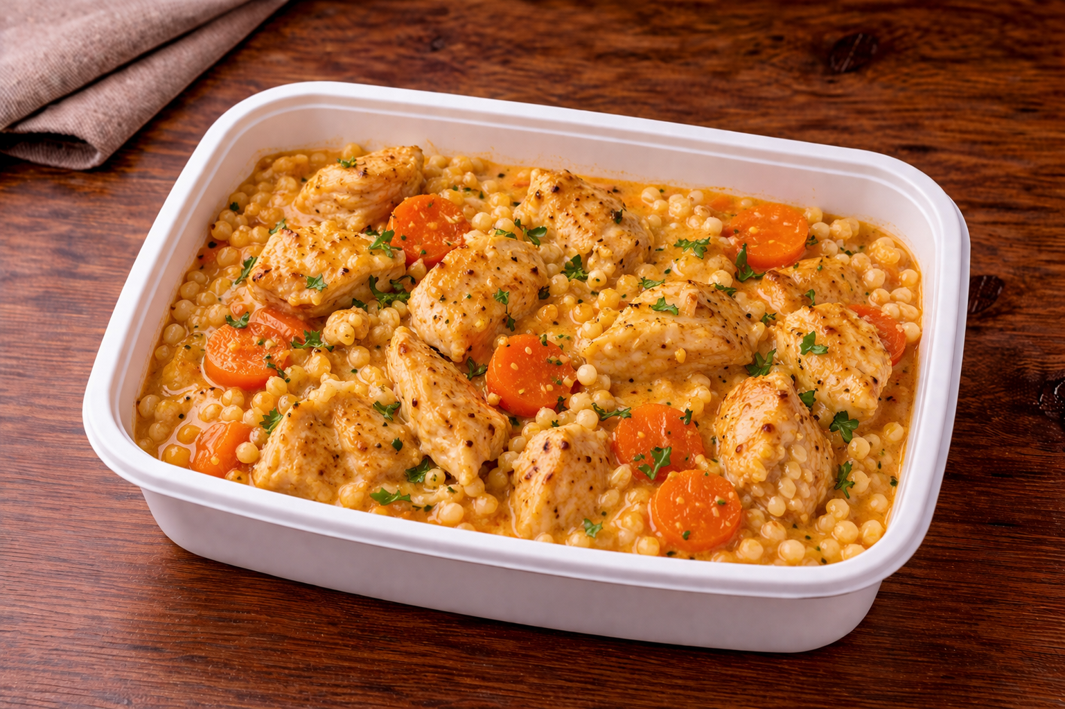 Creamy Paprika Chicken with Carrots & Pearl Couscous