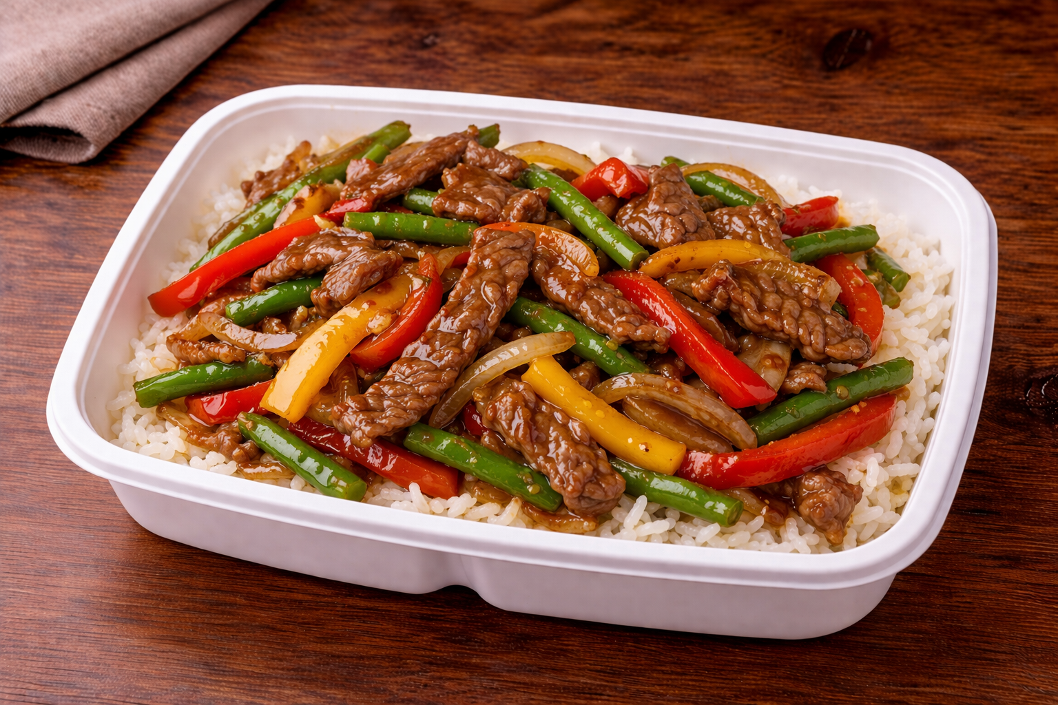 Beef Stir-Fry with Rice